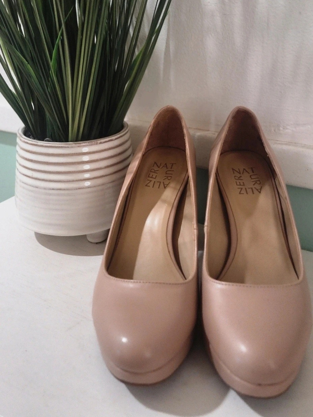 Naturalizer Blush Platform Pumps - Blush Beige